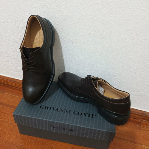 Giovanni Conti leather brown derby shoes new, size 41
