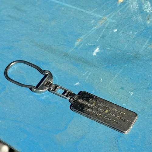 Nissan Maxima Vintage Metal Keychain used, 5.1 cm
