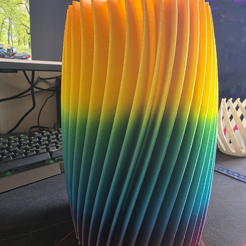 Decorative vase 3D printed colorful 22 cm height new