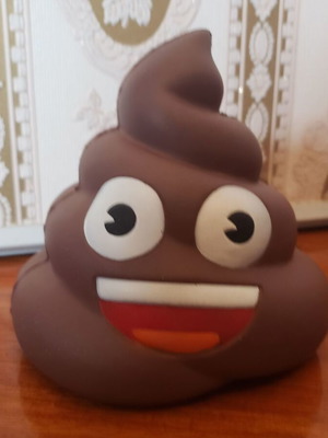 Squishie (σκουίσι) emoji καφέ σαν καινούργιο μεγάλο μέγεθος