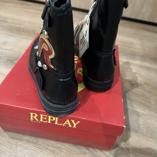 Replay children's leather boots size 35, new