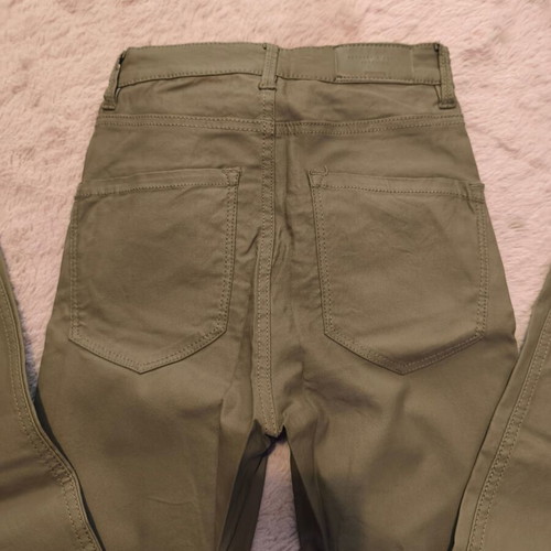 Stradivarius beige leather pants XS 34 used