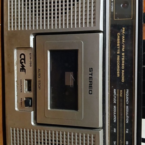 CGME STR‑700 radio cassette player used vintage with MIC/AUX