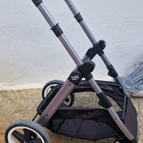 Just Baby 3-in-1 stroller used with adjustable orientation