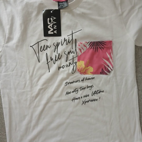 Mac girls' t-shirt new, white, size 10