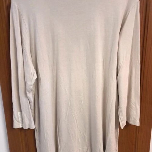 Betty Barclay elastic cotton blouse 3/4 sleeves like new, white beige