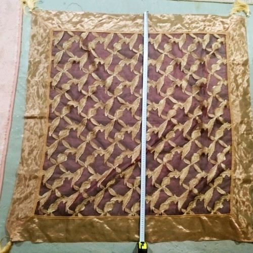 Christmas silk set of 5 squares new, various sizes