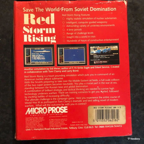 Red Storm Rising MicroProse used PC game with floppy disks for collectors