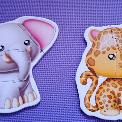 Puzzle used for small hands with thick pieces and cute animals 24+ months