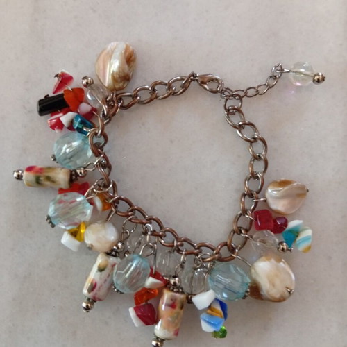 Bracelets used, colorful with cords and beads