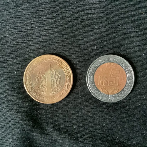 Bimetallic coins used, pack of 12 from around the world