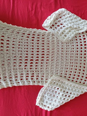 Knitted spring white one size top new