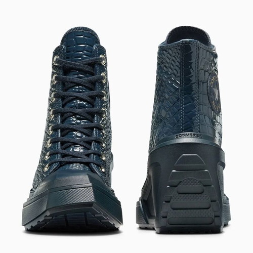 Converse leather Chuck 70 de Luxe Wedge shoes like new, blue