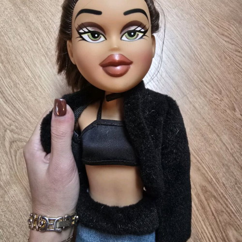 Bratz doll collectible, brown, large, like new