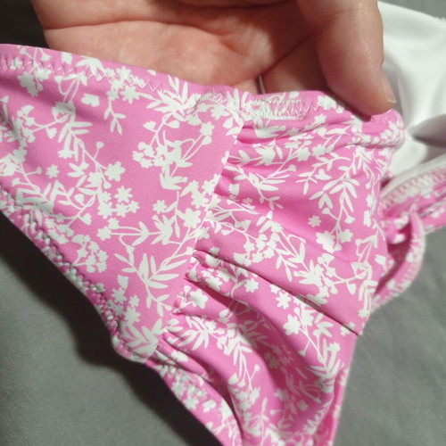 Bikini pink & white Bright Swimwear size S like new