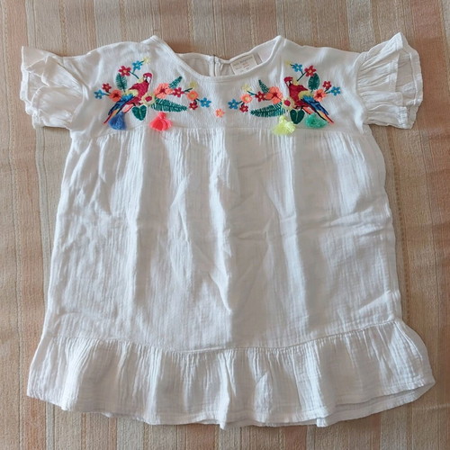 Zara girls blouse white size 98 cm like new