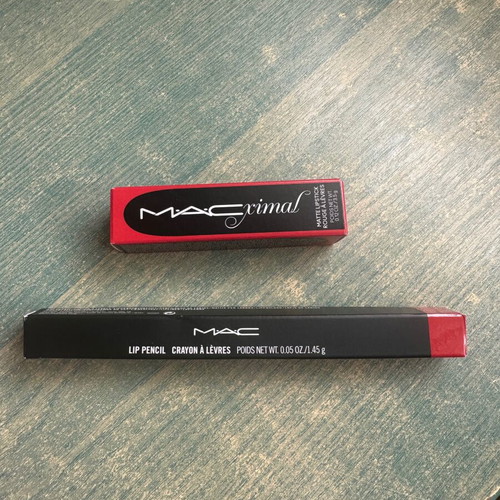 MAC Ruby Woo lipstick and lip pencil set new