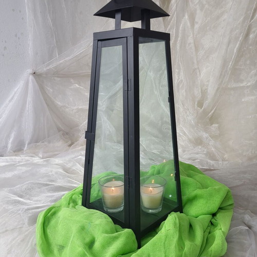 Large Metal Floor Lantern 60cm used, modern