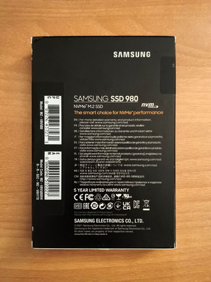 Samsung 980 SSD 500GB NVMe PCIe 3.0 sealed