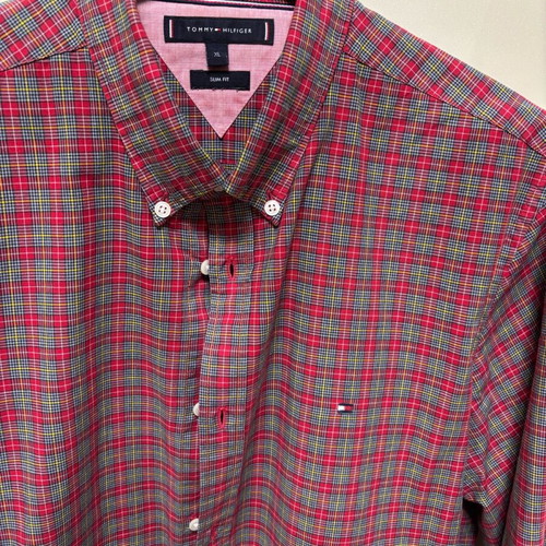 Tommy Hilfiger shirt XL like new, red multicolor
