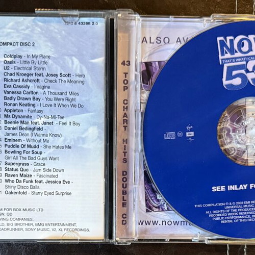 Now That's What I Call Music! 53 double CD like new, 2002 edition