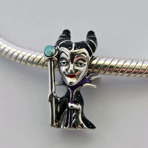 Charm Maleficent silver S925 with glow-in-the-dark enamel