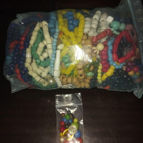 Craft beads used for jewelry in various designs