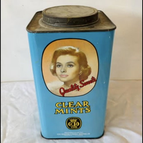 Cypriot Tin Box Used Large Collectible from 1960