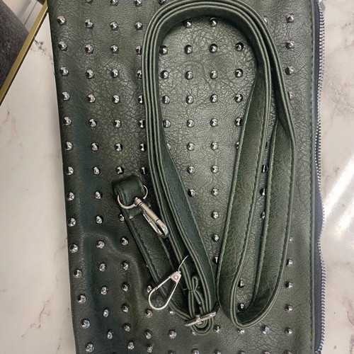 #OFFER New Women's Envelope Bag Khaki / Olive with Studs & Removable Crossbody Strap