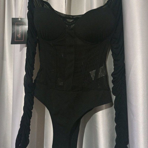 Body black transparent, new, size XS