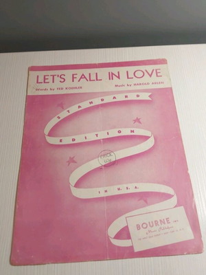 "Let's Fall in Love" παρτιτούρα για πιάνο και φωνή του Harold Arlen
