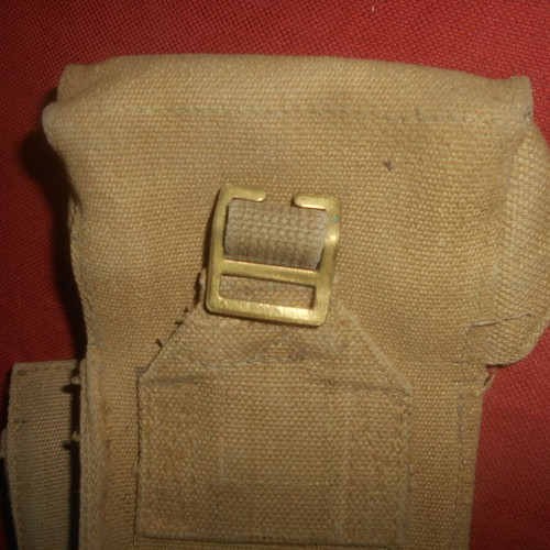 British Army WWII 1940 P37 Canvas Ammunition Pouch used