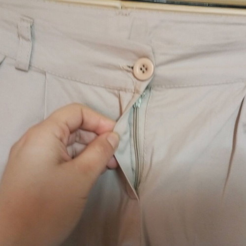 Women's fabric pants like new, size S-M, beige