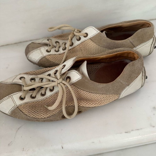 Prada canvas men's sneakers used size 40 beige