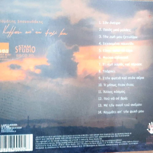 Stamatis Spanoudakis Kommati Ap' Tin Psyhi Mou CD like new, entechno