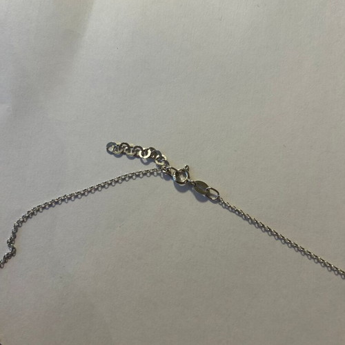 Silver talisman necklace with eye charm like new