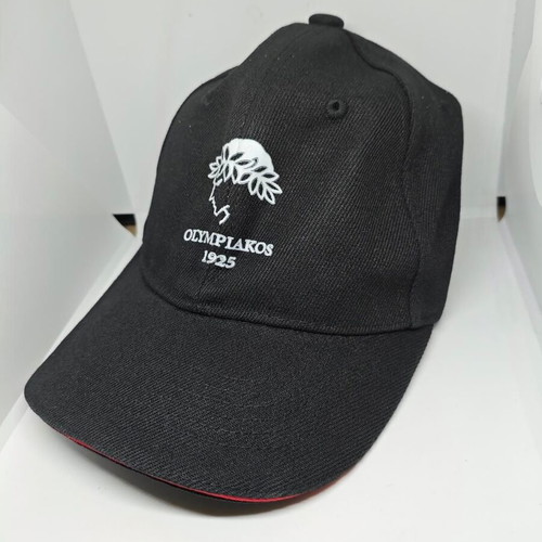 Olympiakos cap black with embroidered logo like new