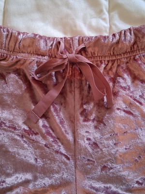 Bershka velour shorts used, pink, size XS