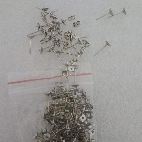 150-piece surgical steel earring bases with clasps DIY