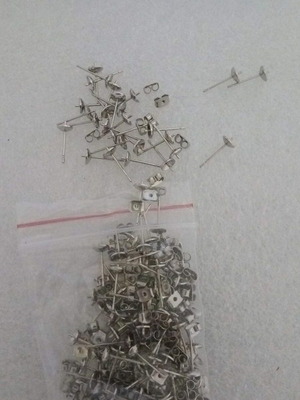 150-piece surgical steel earring bases with clasps DIY