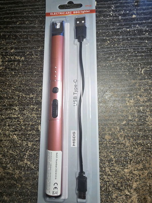 Electronic lighter new rose gold color with charging cable
