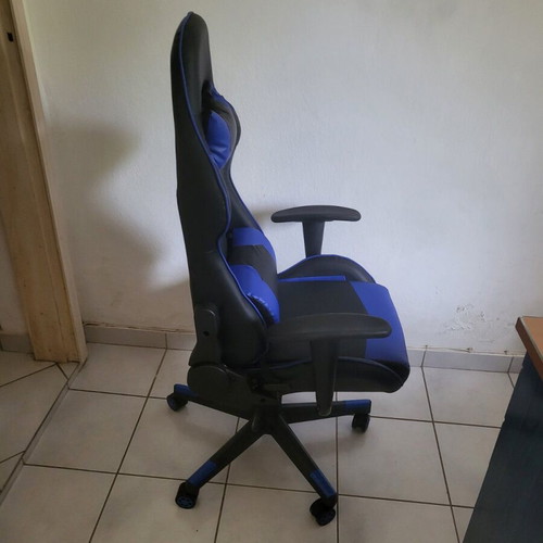 Gaming Chair Bucket Blue-Black ergonomic, new, assembled