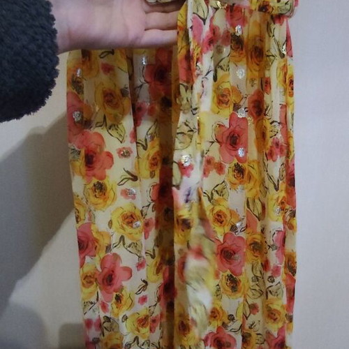 Long colorful wrap dress like new, size M
