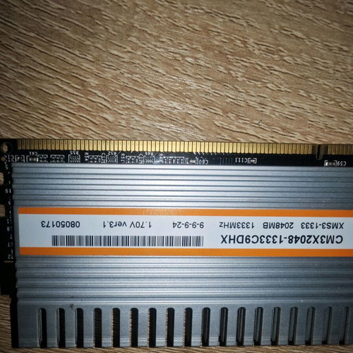 Corsair XMS3 DHX DDR3 2GB 1333MHz RAM memory like new
