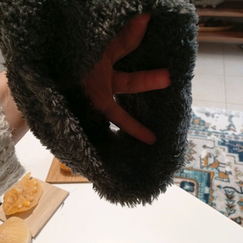 Winter headband unused, handmade, dark gray