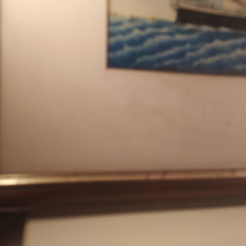 Wooden frames set of 2 with ship theme, like new, approx. 40x30cm