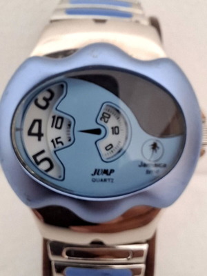 Pryngeps Jamaica Time "Jump" ρετρό ρολόι quartz, μπλε