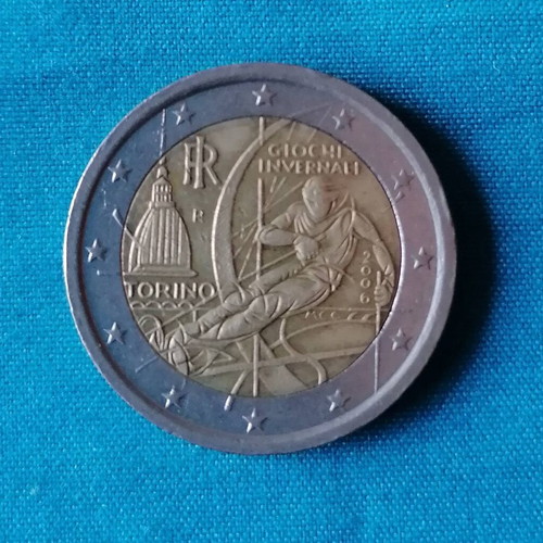 Italy 2 Euro 2006 Torino Winter Olympics coin like new
