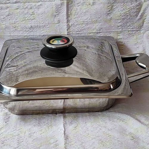 Zepter Square Grill 26x26 cm like new, stainless steel 18/10