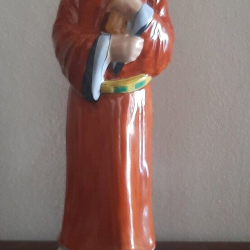 Porcelain figure of Chinese man used, 39 cm